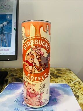 20 oz Stainless Steel Tumbler Enchanted Forest & Honey Aesthetic Design.